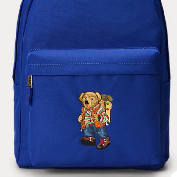 Polo Ralph Lauren bear backpack. Polo bear. Laptop. Rare - Picture 9 of 10